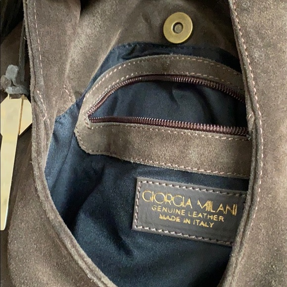 Boho 100% leather (suede) handbag - Picture 5 of 8